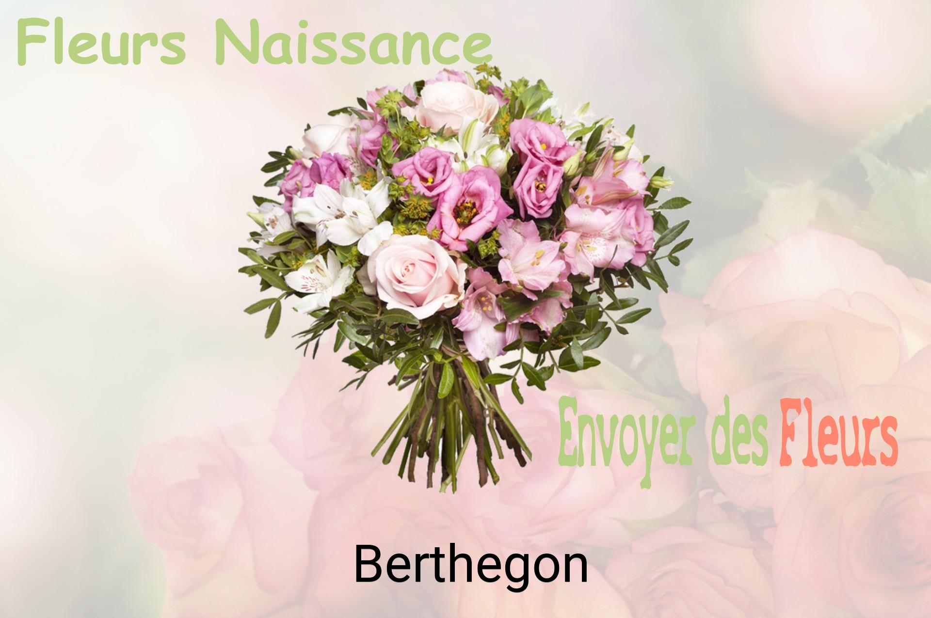 Bouquet de fleurs de naissance livré à Berthegon