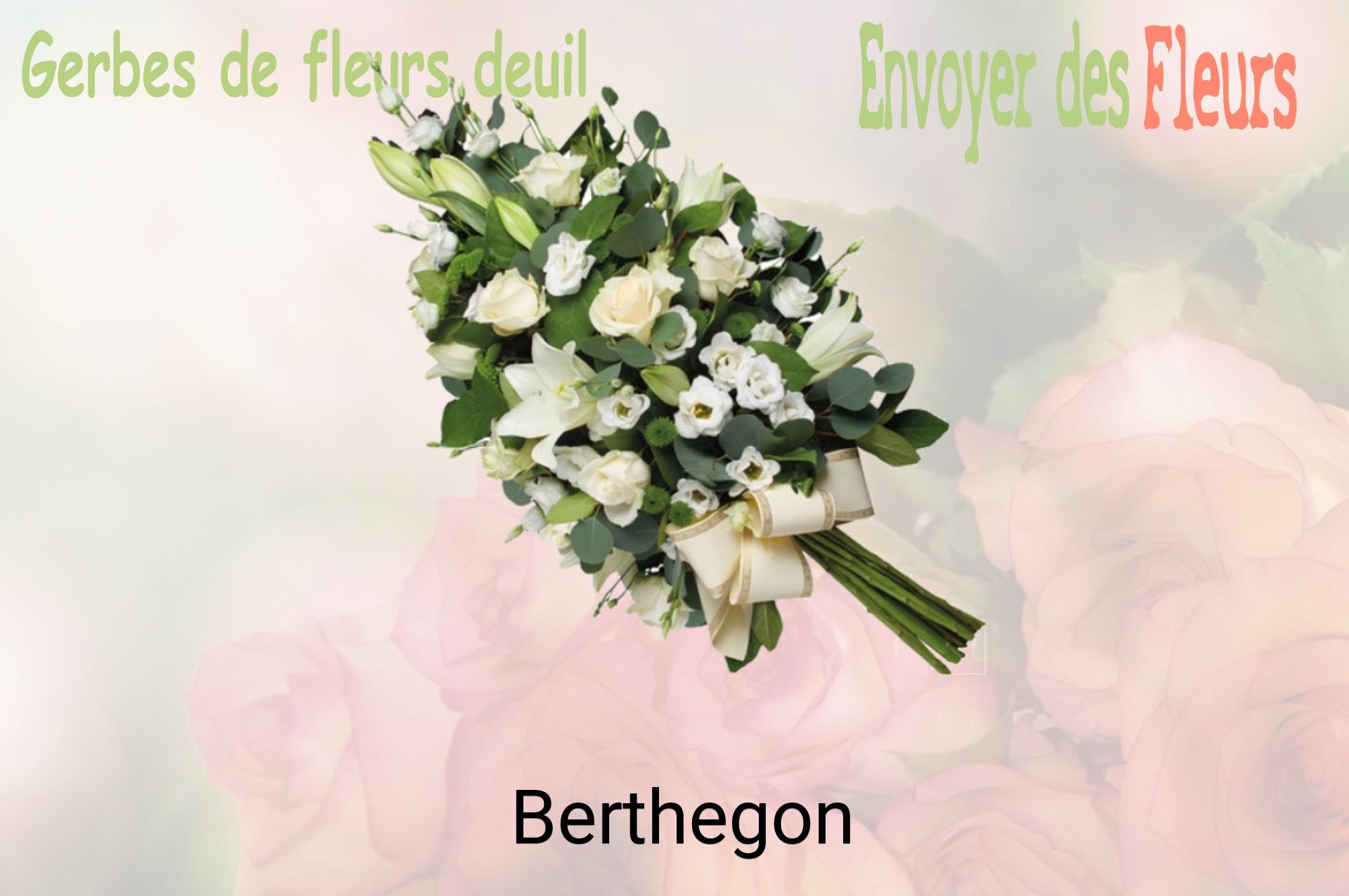 Gerbe de fleurs de deuil livrée à Berthegon